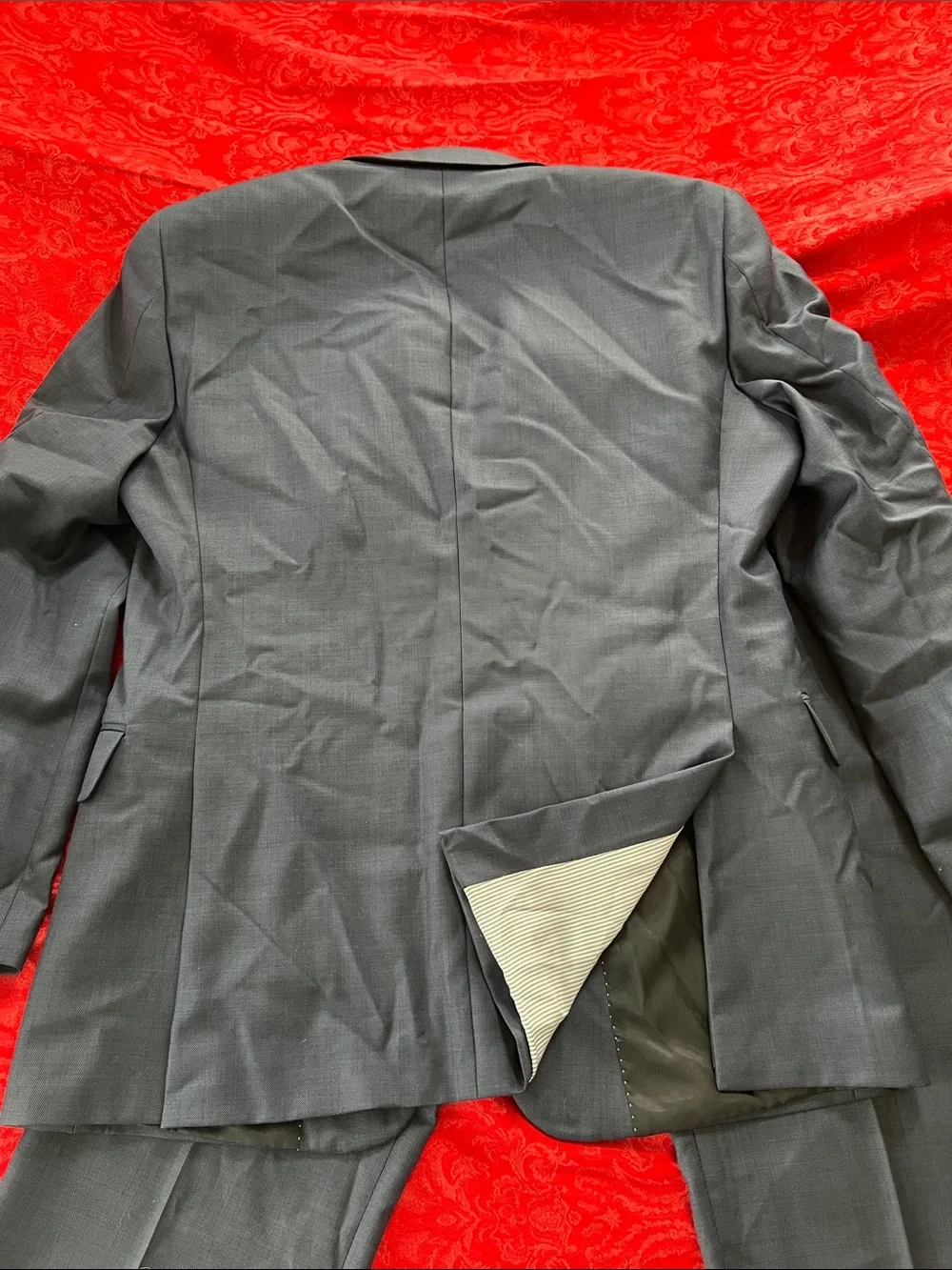 Tommy Hilfiger Blue Wool Two-Piece Suit Men's Approx 42R 34x29.5 Business Formal